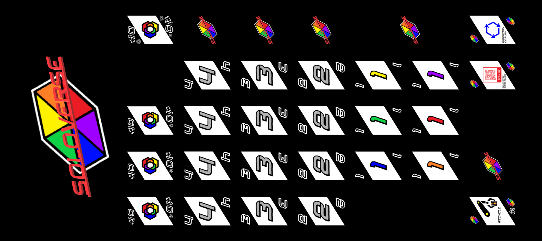 Soloverse Deck-Builder Game Setup Grid Diagram
